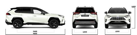 Toyota RAV4 matmenys ir spalvos