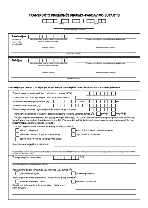 Automobilio pirkimo-pardavimo sutartis