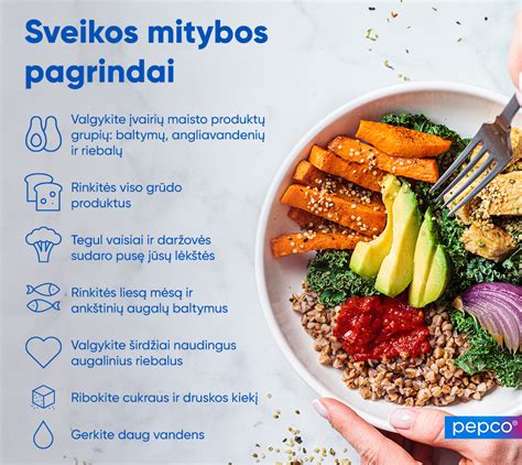 Infografika su patarimais savirūpai: sveika mityba, mankšta, miegas, poilsis, meditacija