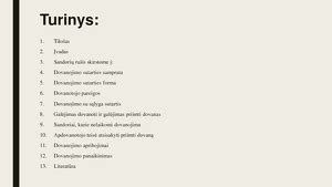 Sutartis ir jos sąlygos