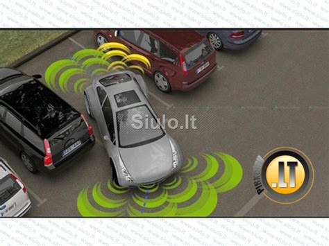 Parkavimo daviklių išdėstymas automobilyje