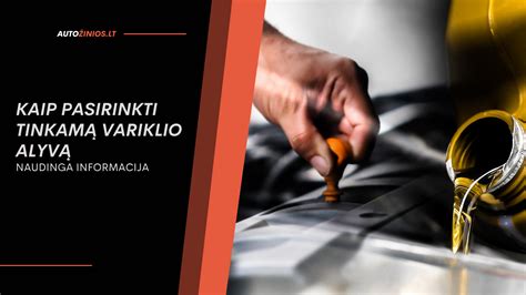 Schema, kaip pasirinkti tinkamą variklio alyvą