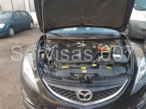 Dujų pildymo angos vieta Mazda 6