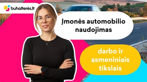 Įmonės automobilio naudojimo schematinė iliustracija