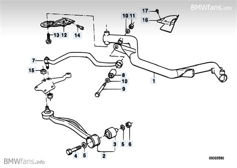 BMW E61 važiuoklės dalių schema