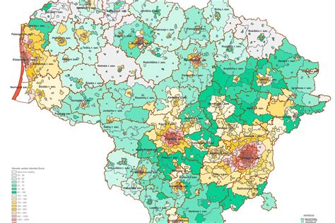 Interaktyvus žemėlapis su žemės sklypų ribomis