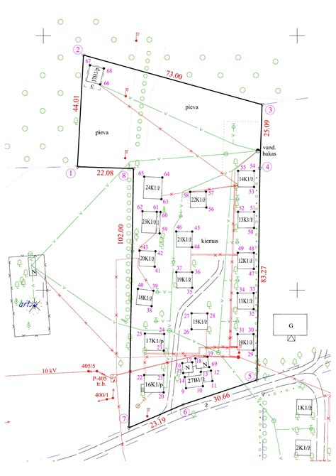 Schema, kaip atliekami žemės sklypo kadastriniai matavimai
