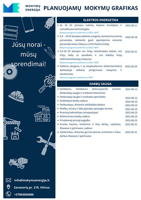 Mokymų grafikas