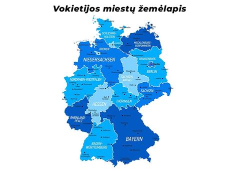 Vokietijos žemėlapis su švenčių dienomis
