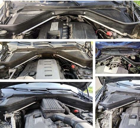 BMW E39 variklio skyriaus saugiklių ir relių dėžutės (E-Box) vieta