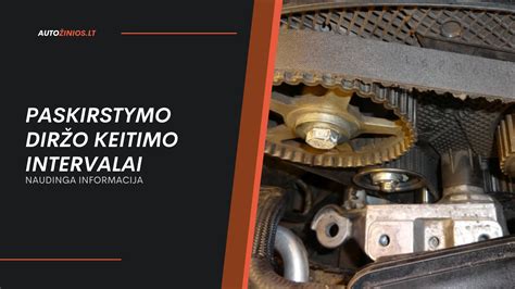 Scheminė paskirstymo diržo veikimo schema automobilyje