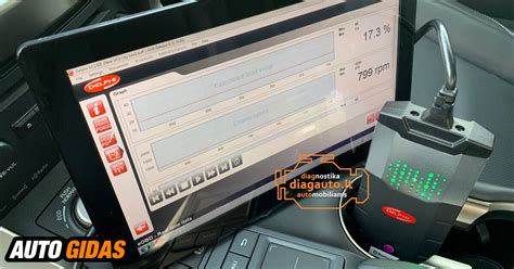 kompiuterinės diagnostikos įranga automobilyje