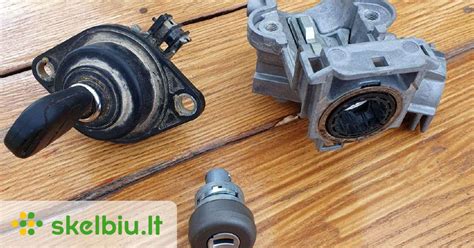 Schematinis bagažinės spynos mechanizmo pavaizdavimas