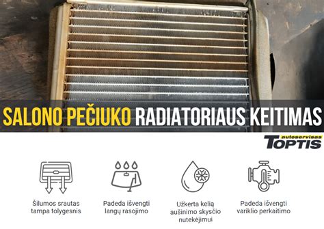 Radiatoriaus keitimo schema