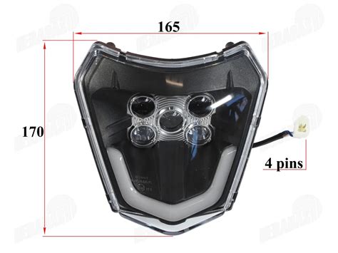 Motociklo priekinis žibintas