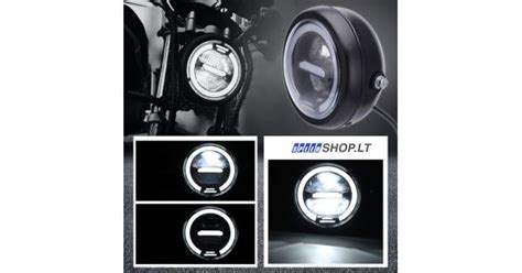 LED motociklo priekinis žibintas