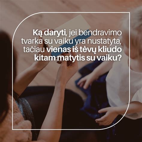 Bauda už bendravimo su vaiku tvarkos nevykdymą