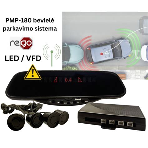 Automobilio galinis bamperis su parkavimo davikliais