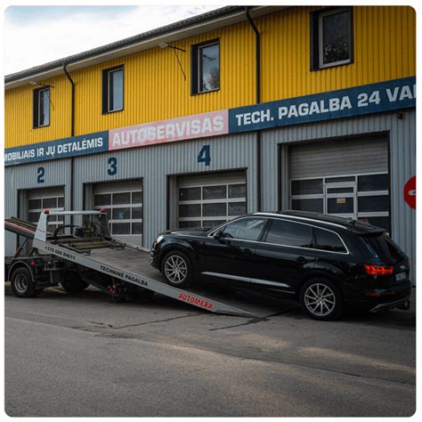 Profesionalus autoservisas, atliekantis automobilio remontą