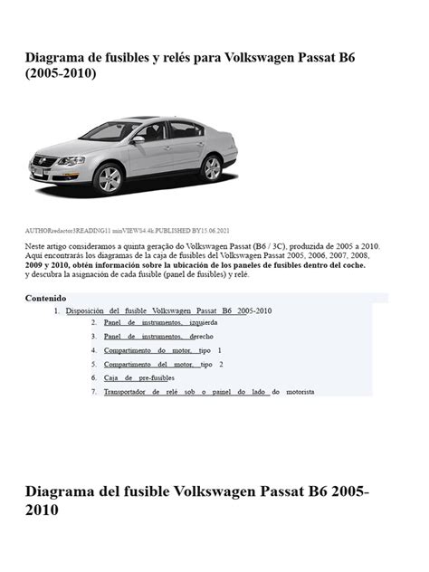 Diagrama, iliustruojanti Volkswagen Passat B6 variklių tipus ir jų galimas problemas
