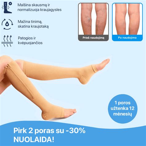 Infografika su keliais kompresinės terapijos privalumais