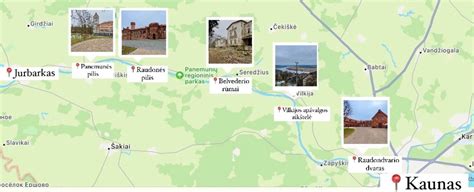 Žemėlapis su kelio ruožu Anykščiai-Šėdasai