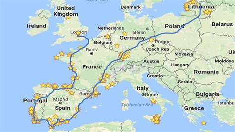 Kelionės maršrutas per JAV