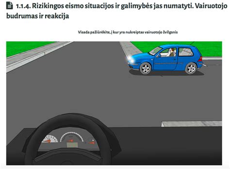 Schematinis vairavimo mokymo proceso vaizdavimas