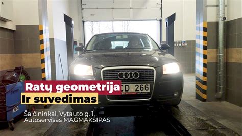 Vizualizacija ratų geometrijos kampų: suvedimas, išvirtimas, išilginis posvyris