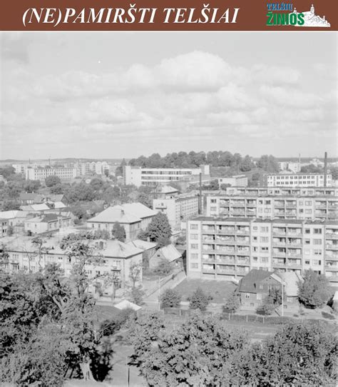 Telšių miesto vaizdas su automobiliais