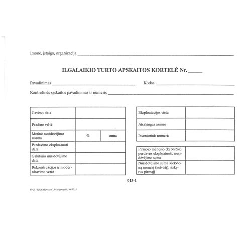 Ilgalaikio turto ciklo schema