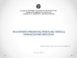 Rangavimo metodas transporto priemonių parinkimui