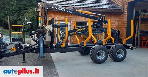 Schema miško priekabos su krano mechanizmu