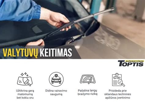 Skoda Yeti valytuvų gumelių keitimas
