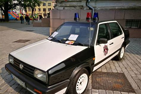 Istorinis VW Jetta policijos automobilis