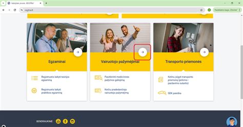 Vairuotojo portalo naudojimas