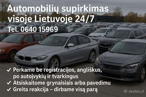 Įvairių transporto priemonių supirkimas