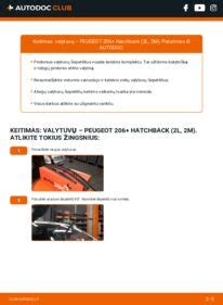 Scheminis valytuvo gumelės keitimo procesas
