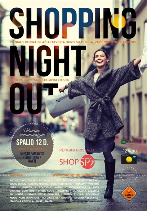 Mados renginio „Shopping Night Out“ reklaminis plakatas