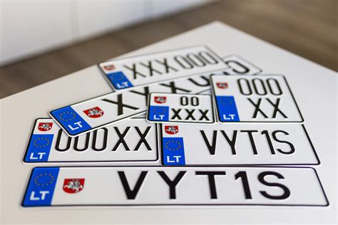 Valstybinio numerio ženklo tvirtinimo pavyzdžiai