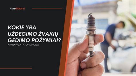 Uždegimo žvakių ir variklio schematinis pavaizdavimas