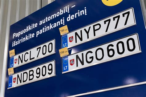 Skirtingi numerio ženklų deriniai