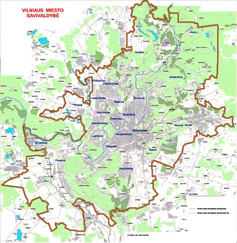 Žemėlapis su M. Katkaus gatve ir aplinkinėmis gatvėmis Vilniuje