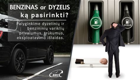 Dyzelinio ir benzininio automobilio palyginimas