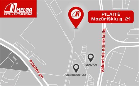MELGA autoservisų žemėlapis
