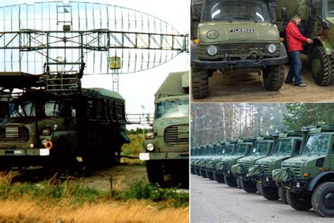 Lietuvos kariuomenės sunkvežimių kolona su modernia technika