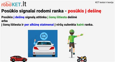 Dviračio vairuotojas rodantis posūkio signalą ranka