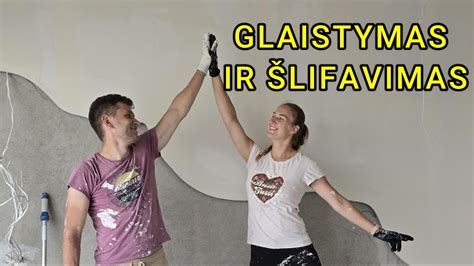 glaisto tepimas ir šlifavimas