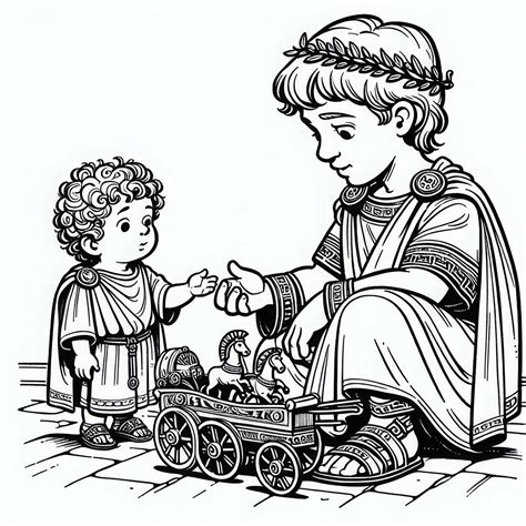 Vaikas spalvina automobilio paveikslėlį