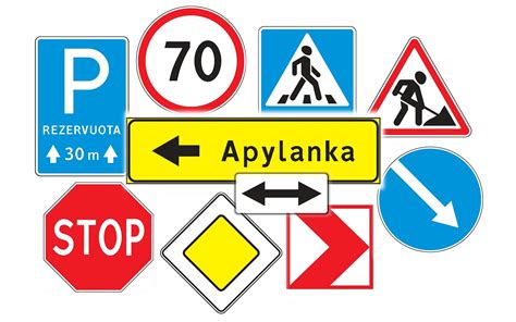 Kelio ženklų spalvos ir reikšmės